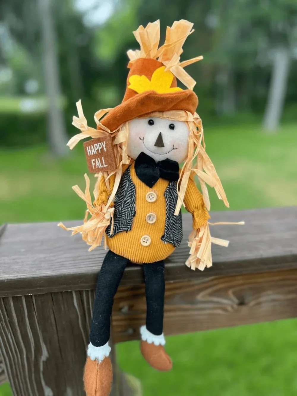 Scarecrow Shelf Sitter Shelf Sitter Home Fall Autumn Table Decoration 2 Pieces